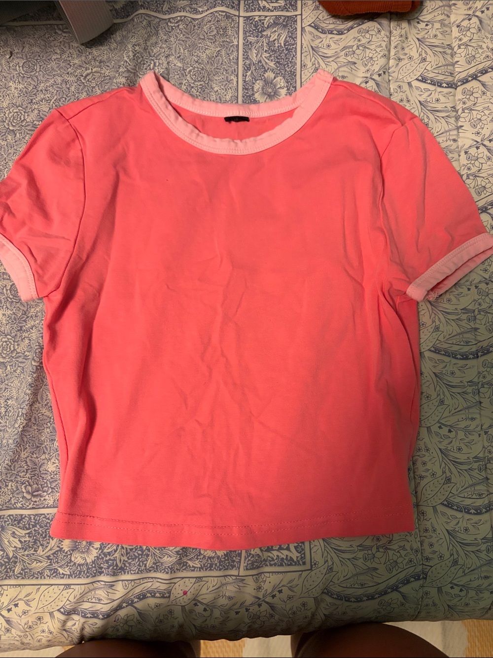 Target Pink Ringer Crop Top
